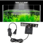 X3 Aquarium Fish Tank Light White LED, 6W 12 LED Aquarium Planted Clip Lamp 600LM for 8-15 Inch Fish Tank White LED Lighting