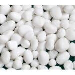 Polished White Pebbles - Glossy Decorative Stones (900g, 2.5-4cm) for Home, Aquarium, Garden, and Vase Fillers