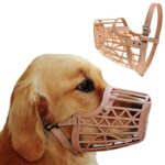 Dogs Mouth Cover muzzles | Anti-Biting Soft Plastic Dog Basket Muzzle | Dog Mouth Cap | bite Guard with Adjustable Handy Strap for Small and Medium Breed Dogs