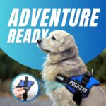 Police K9 Dog Harness, No Pull Reflective Dog Vest Oxford Fabric, Soft Padded Easy Control Dog Chest Belt, No More Pulling Or Choking for Large Medium & Small Dogs