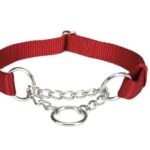 Nylon Half Chain Dog Choke Collars - Half Choker Stainless Steel Dogs Collars - 44mm to 67mm Length (Color May Vary)(Pack Of 1)