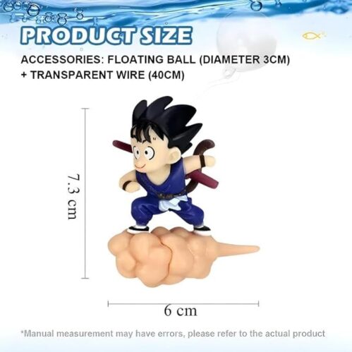 Aquarium toys Floating Gugu (Random Color) Standing On The Cloud Action Figure Float Figurines Landscaping Ornaments for Fish Tank Decoration 5 Aquarium toys