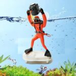 Aquarium Action Toy, Air Operated Camera Man Decor with Bubble Feature | Fish Tank Decoration