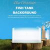 Sky Blue Gradient Aquarium Fish Tank Background Sticker Poster