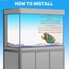 Sky Blue Gradient Aquarium Fish Tank Background Sticker Poster