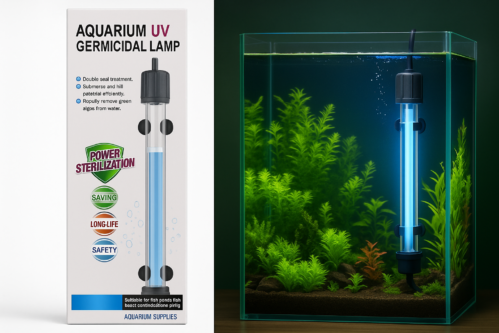 submersible UV Lamp for Aquarium Fish Tank UV-7W