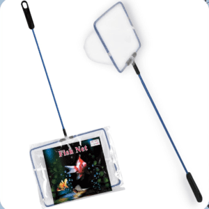 Aquarium Fish Net 3-inch: For fish keepers, a fish net is essential. as trying to catch or transfer your fish is one of the most frustrating aspects of the aquarium hobby. If the fish is little and fast, there are risks of injuring the fish. As a result, using a fish net to move your aquarium fish about is highly advised. If you’re having trouble catching fish, switch to different nets. Another important use for a fishing net is scooping up the biological debris that has decomposed. Decomposing organic debris, like fish manure and uneaten fish food, can also be removed Size – 3 inch Features Top quality soft nylon mesh net Plastic coated wire handle is easy to grip and light to lift. Ideal for fresh / tropical and salt water aquariums Great for catching fish, shrimp or other species in , also can be used to remove residue in the aquarium for fish tank. Benefits Durable Metal handles Nylon mesh A good tool to maintain aquarium water quality Aquarium is a good helper, cleaning poo debris, protect water quality