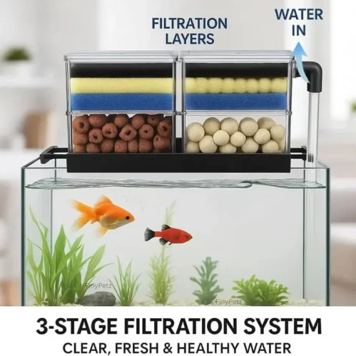 Blue Pet BL-D4 Multi-Level Aquarium Top Filter with Pump