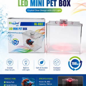  Blue pet Single Betta Fish House with light BL-B02