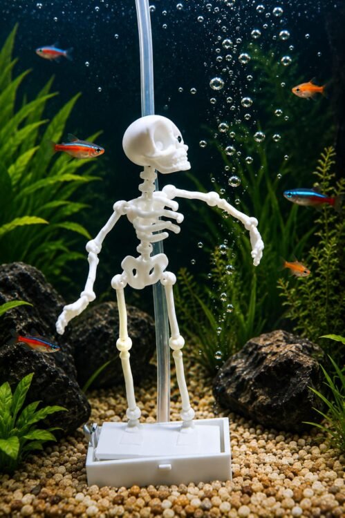 Dancing Skeleton Aquarium Air Bubble Toy