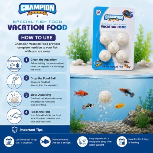 Champion Vacation Fish Food for Tropical Aquarium Fish