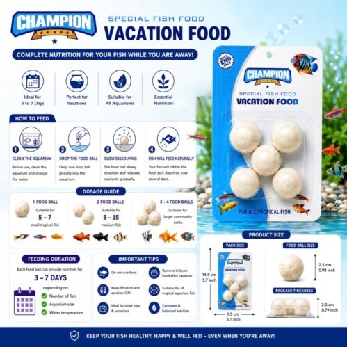 Champion Vacation Fish Food for Tropical Aquarium Fish
